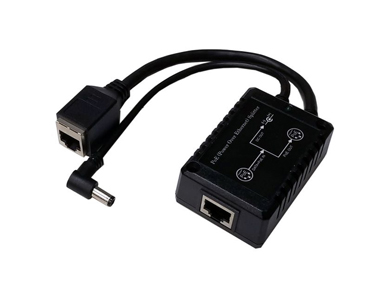 POE-MSPLT-4812P-F - PoE splitter.48VDC 802.3af PoE input and output, 12VDC @ 1A output, 12W, 5.5x2.1 connector by Tycon Systems