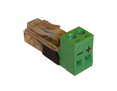 POE-PowerTap - Taps into POE power on RJ45 connector and outputs to a wire terminal connection. Pins 4,5 and 7,8. Can also be us by Tycon Systems