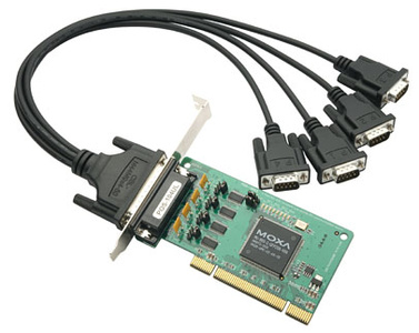 POS-104UL-DB9M - 4 Port UPCI Board, w/ DB9M Cable, RS-232, LowProfile by MOXA