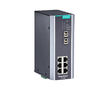 PT-508-MM-LC-48 - IEC 61850-3 managed Ethernet switch with 6 10/100BaseT(X) ports, and 2 100BaseFX multi-mode ports with LC conn by MOXA