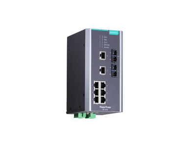 Moxa PT-510-MM-SC-HV - IEC 61850-3 managed Ethernet switch with 8 10/100BaseT(X) ports, and 2 100BaseFX multi-mode ports with SC by MOXA
