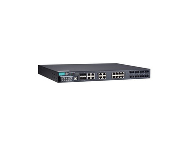 Moxa PT-7528-8SSC-16TX-4GSFP-HV-HV - IEC 61850-3 managed rackmount Ethernet switch with 8 100BaseF(X) ports(SSC), 16 10/100/Base by MOXA
