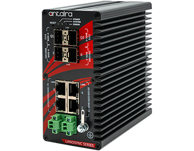Antaira QMX-0804G-2Q2S-T - 8-Port Industrial Gigabit Managed Ethernet Switch w/4*10/100/1000Tx + 2*100M/1G/2.5Gbps + 2*100M/1G S by ANTAIRA
