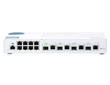 QSW-M408-4C-US - QSW-M408-4C 12-port layer 2 managed switch. Eight 1GbE ports and four 10G SFP+/ NBASE-T combo ports. Easy manag by QNAP