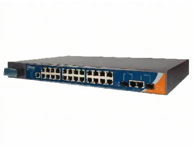 RES-P9242GCL-HV - 26-port rackmount managed switch; 24FE + 2G Combo, IEC 61850-3, high-voltage power by ORing Industrial Networking