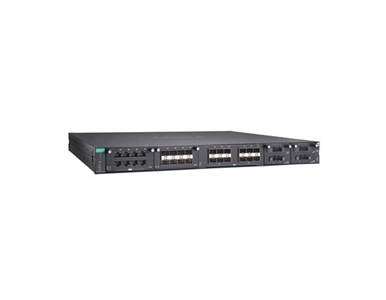 Moxa RKS-G4028-PL-L3-PoE-12XGS-T - Layer 3 modular managed Ethernet switch with 12 fixed 10GbE SFP+, 2 slots for Ethernet module by MOXA