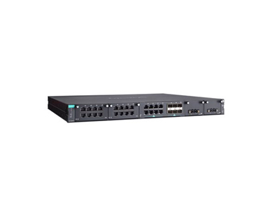 Moxa RKS-G4030-PL-8QGT-6XGS-T - Layer 2 modular managed Ethernet switch with 8 fixed 2.5GBaseT(X) ports, 6 fixed 10GbE SFP+ port by MOXA
