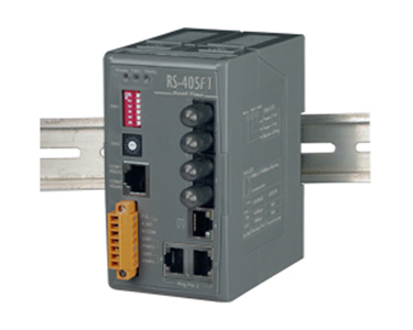 RS-405FT - Multi-mode, ST Connector, 3 port 10/100 Base-T+2 port 100 Base-FX Fiber Real Time Redundant by ICP DAS
