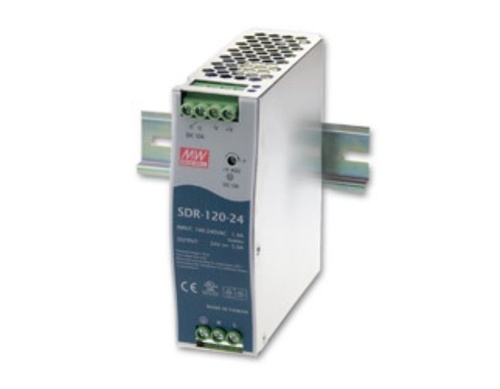 SDR-120-24 - 120 Watt Series / 24 VDC / 5.0 Amps Industrial Slim High-Efficiency Single Output DIN Rail Power Supply by ANTAIRA