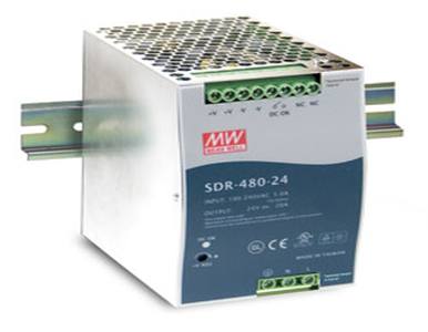 SDR-480-48 - 480 Watt Series / 48 VDC / 10.0 Amps Industrial Slim High-Efficiency Single Output DIN Rail Power Supply by ANTAIRA