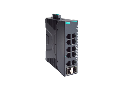 Moxa SDS-3010-8PoE-2GTXSFP-T - Compact industrial PoE+ smart Ethernet switch with 8+2G ports, -40 to 75 Degree C by MOXA