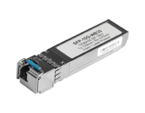 SFP-10G-WB20 - 10G Fiber SFP+ Transceiver WDM-B, Single Mode 20Km / LC / TX:1330nm RX:1270nm, 0 to 70C 
(*** Cisco Compatible * by ANTAIRA