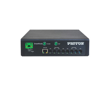 SN4141E/4JS4V/DC - SmartNode Industrial VoIP Gateway, 4 FXS, 4 VoIP Calls, eSBC upgradeable (SIP b2b UA max. 200 SIP calls), Opt by PATTON