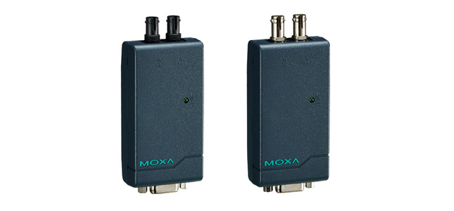 TCF-90-S-ST - RS-232 to Fiber Optic Converter. Port Powered, ST Single-mode. by MOXA