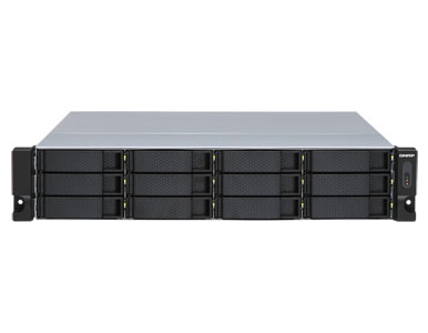 TL-R1200S-RP-US - 12-bay 2U rackmount SATA JBOD expansion unit, redundant PSU, with a QXP-1600eS PCIe SATA host card and 3 SFF-8 by QNAP