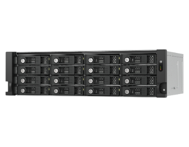 QNAP TL-R1600PES-RP-US - 16-bay 3U rackmount PCIe interface SATA JBOD expansion enclosure, 2.5/3.5' SATA 6Gbps drives by QNAP