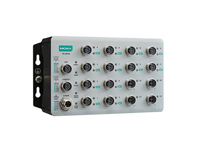 Moxa TN-4916-ETBN-4GTXBP-WV-CT-T - 16 port ETBN router includes 12*FE and 4*GE BP port , 24 to 110 VDC power input, conformal co by MOXA