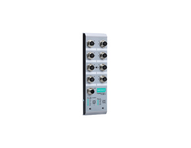 Moxa TN-5308-8PoE-48 - *Discontinued* - Unmanaged Ethernet switch with 8 10/100BaseT(X) PoE ports, M12 connectors,1 isolated inp by MOXA