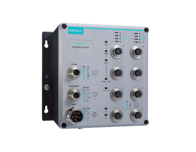 Moxa TN-5508A-WV-CT-T - L2 Managed Ethernet switch with 8 10/100BaseT(X) M12 ports, 24 - 110 VDC dual power input, conformal coa by MOXA