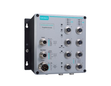 Moxa TN-5510A-2GTX-WV-T - L2 Managed Ethernet switch with 8 10/100BaseT(X) and 2 10/100/1000 Base-T(X) M12 ports, 24 - 110 VDC d by MOXA