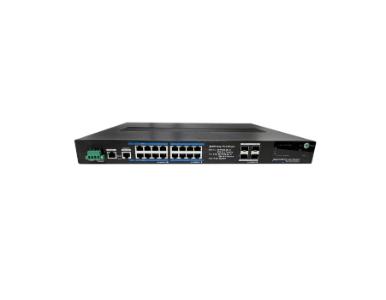 Tycon Systems TP-SW16GBT/AT/PSV-U - Managed L3 16 Port PoE Switch, Dual Power AC/DC.  2x 1Gb SFP, 4x 802.3bt or 56V Passive PoE by TYCON SYSTEMS