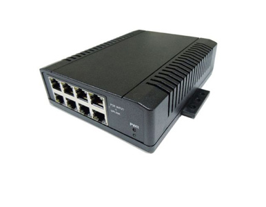 TP-SW8 - *Discontinued* - 8 port High Power POE 10/100BASET switch. Incl. 48V 120W power source. IEEE 802.3af by Tycon Systems