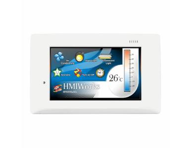TPD-432F-H - 4.3' Touch Screen HMI PLC device with 2 RS-485 ports, USB, Real Time Clock, flange mount. Comes with Free HMIWorks by ICP DAS