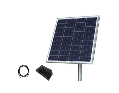 TPSK12-85W - 80W 12V Solar Kit: 80W 12V Panel, Pole Mount, Controller, Cable, Supports 20W continuous by Tycon Systems