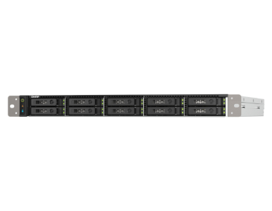 TS-h1090FU-7302P-128G-US - 10-Bay 1U all flash NAS, U.2/U.3 NVMe Gen 4 x 4 and SATA 6Gbps bays, AMD EPYC 7302P 16C/32T Processor by QNAP