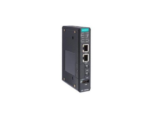 UC-1222A - Arm-based DIN-rail industrial computer, Cortex-A53 dual-core 64-bit 1 GHz CPU, 2GB RAM, 2 serial ports, 2 Ethernet po by MOXA