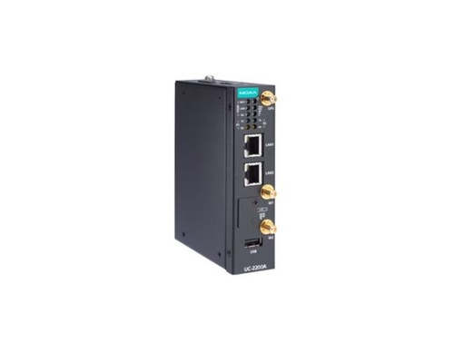 UC-2222A-T-EU - Arm-based wireless-enabled DIN-rail industrial computer with wide operating temperature, Cortex-A53 dual-core 64 by MOXA