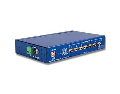 UHR307 - 7 PORT UP/DOWN ISOLATED USB HUB - 4KV by Advantech/ B+B Smartworx
