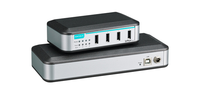 UPort 204 - 4 Port entry-level USB Hub, w/ adapter by MOXA