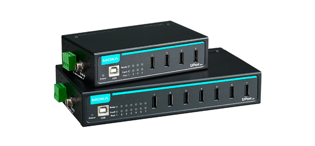 UPort 404 - 4 Port industrial-grade USB Hub, w/ adapter by MOXA