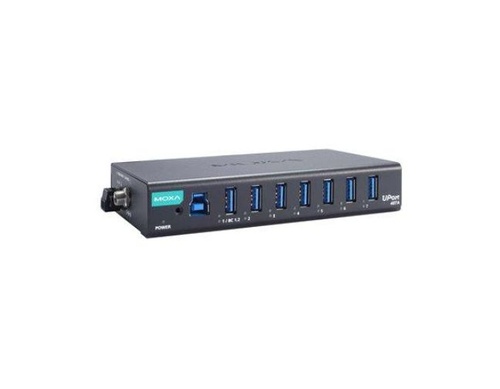 UPort 407A-T - 7-port industrial-grade USB 3.2 hubs, -40 to 85°C operating temperature by MOXA