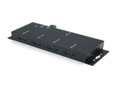 USB-HUB4K3 - Industrial 4-Port USB 3.0 Hub, Metal Case, with Locking Feature, No PA by ANTAIRA