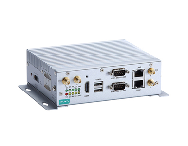 V2201-E1-W-T - (CTO Model) x86 ready-to-run embedded computer with Intel Atom E3815, HDMI, 2 LANs, 2 serial ports, 4 DIs, 4 DOs, by MOXA