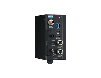Moxa V2202D-AL4-CT-T - x86 computer with Intel Atom x7433RE processor, 2 1GbE ports, 2 COM ports, 4 Dls, 4 DOs, 1 HDMI port, 3 M by MOXA