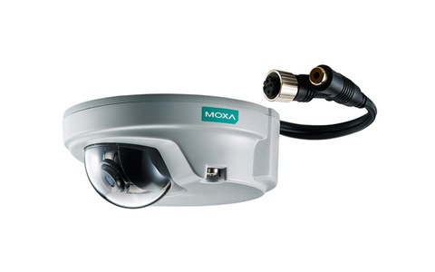 VPort P06-1MP-M12-CAM36-T - EN50155, HD, H.264/MJPEG compact IP camera, M12 connector, 1 audio input, PoE, 3.6mm Lens, -40 to by MOXA