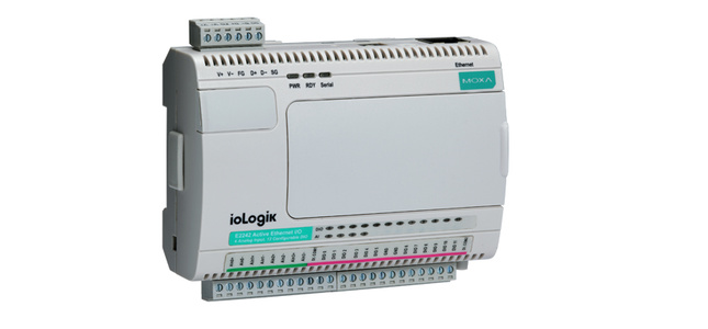 ioLogik E2242-T - Ethernet Micro Controller with 4AI and 12DIO, -40 to 75  Degree C by MOXA
