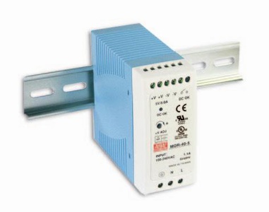 MDR-40-24 - Industrial AC/DC Din Rail Power Supply Single Output 24V 1.7A 40.8W by MEANWELL