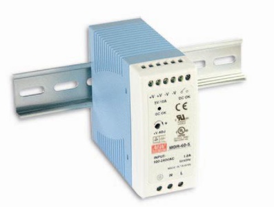 MDR-60-48 - Industrial AC/DC Din Rail Power Supply Single Output 48V 1.25A 60W by MEANWELL