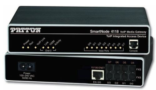 SN4112/JO/EUI - SmartNode Dual FXO VoIP Gateway, 1x10/100baseT, H.323 and SIP, External UI Power. by PATTON